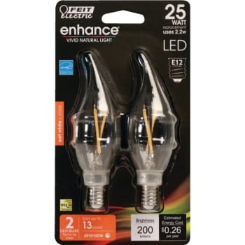 Image for Feit 2.2W Flame Tip LED Decorative Bulb (12-Pack) from HD Supply