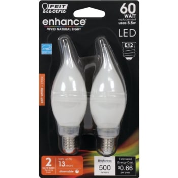 Feit 5.5W Flame Tip LED Decorative Bulb (12-Pack)