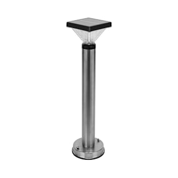Gama Sonic Luxor Stainless Steel Bollard Solar Pathway, 20-1/4"H, Black
