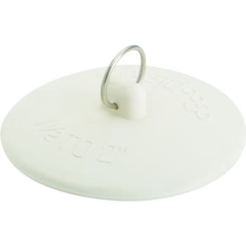 Rubber Tub Stopper, 1-1/2" To 2", White, Package Of 5