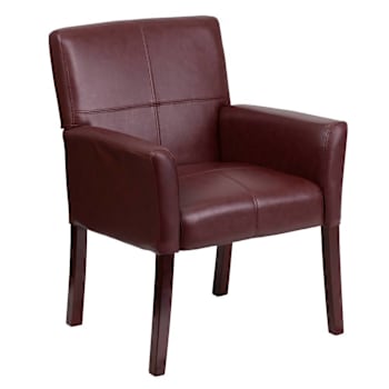 Flash Furniture Taylor Burgundy Leathersoft Executive Side Reception Chair