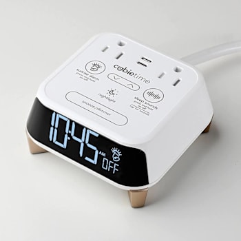 Brandstand Cubie Time Zen White Alarm Clock W/ Better Sleep Technology