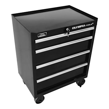 Image for Olympia Tools 4-Drawer Tool Cabinet With Power Strip, Black, 27" from HD Supply