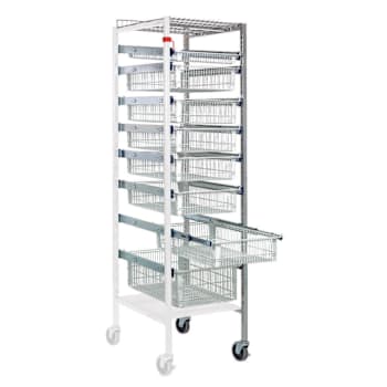 Quantum Storage Systems Partition Store Pull Out Basket Cart Add-On Unit Chrome