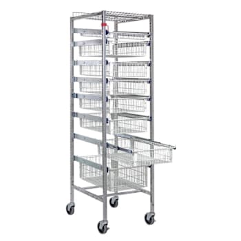 Quantum Storage Systems Partition Store Starter Unit 19-1/2L X 24d X 75"H Chrome