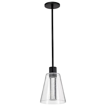 Image for SATCO Aura 7" LED Pendant With K9 Bubble Crystal, 3000k, 12 Watts, Matte Black from HD Supply