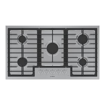 Bosch 500 Series 36 In. Gas Cooktop In Stainless Steel With 5-Burners