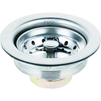 Image for Kitchen Sink Strainer, Fits 3-1/2"-4" Opening, Stainless Steel from HD Supply