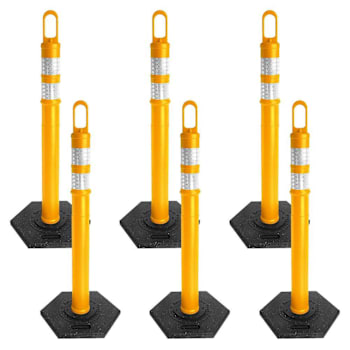 Mr. Chain Traffic Yellow Delineators Package Of 6