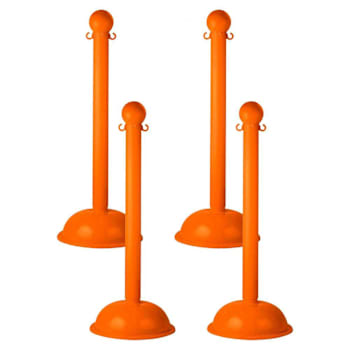 Mr. Chain Safety Orange 3" Stanchion Package Of 4