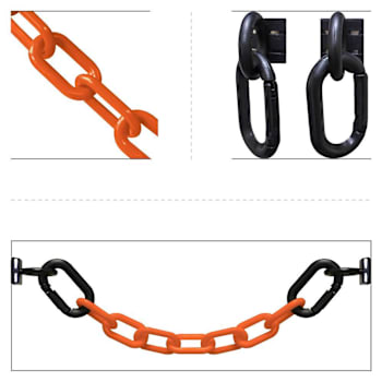 Image for Mr. Chain Warehouse Kit With Safety Orange Plastic Safety Chain from HD Supply