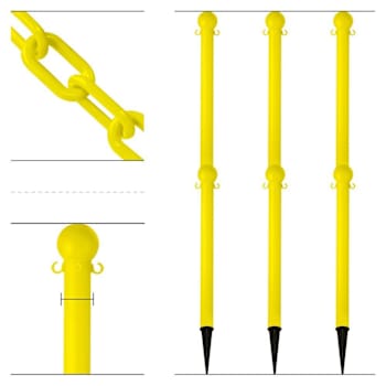 Image for Mr. Chain Yellow Ground Poles Chain Kit Package Of 6 from HD Supply