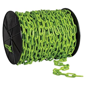 Image for Mr. Chain 2" X 125 Safety Green Biodegradable Plastic Safety Chain - Reel from HD Supply