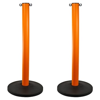 Mr. Chain Safety Orange 3" Hd Industrial Stanchion Package Of 2