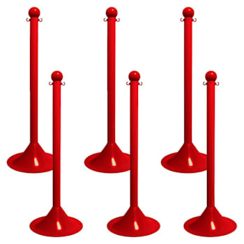 Mr. Chain Red Stanchion Package Of 6