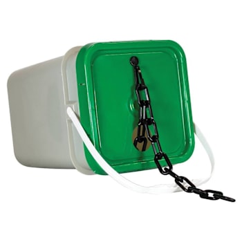Mr. Chain 2" X 160 Black Biodegradable Plastic Safety Chain - Pail