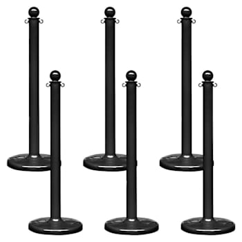 Image for Mr. Chain Black Medium Stanchion Package Of 6 from HD Supply