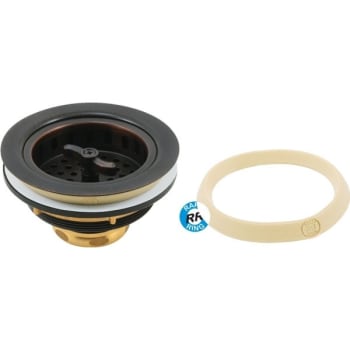 Sink Strainer Oil-Rubbed Bronze Brass Body Stainless Steel Basket Spin Lock Post