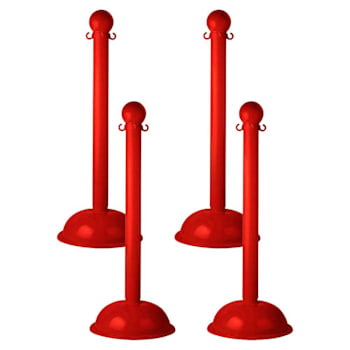 Mr. Chain Red 3" Stanchion Package Of 4