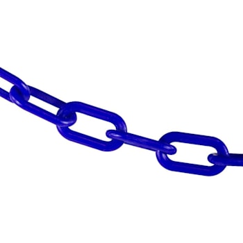 Image for Mr. Chain 2" X 10 Traffic Blue Plastic Safety Chain from HD Supply