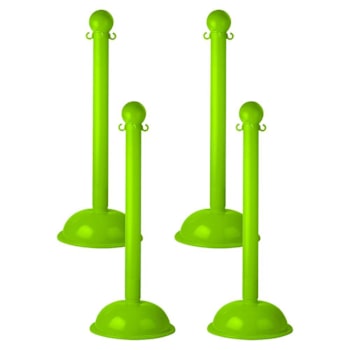 Image for Mr. Chain Safety Green 3" Stanchion Package Of 4 from HD Supply