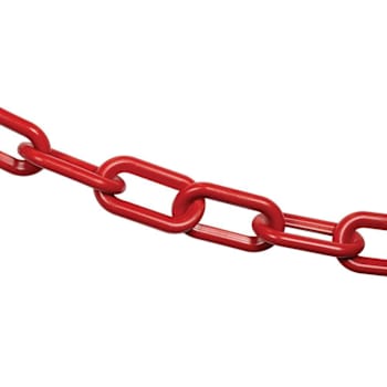 Mr. Chain 2" X 100 Red Biodegradable Plastic Safety Chain