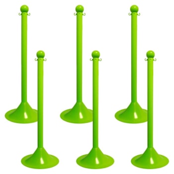 Mr. Chain Safety Green Stanchion Package Of 6
