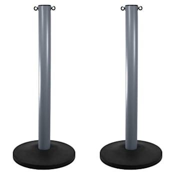 Mr. Chain Silver 3" Hd Industrial Stanchion Package Of 2