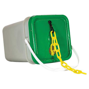 Image for Mr. Chain 2" X 160 Yellow Biodegradable Plastic Safety Chain - Pail from HD Supply