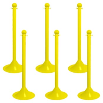 Mr. Chain Yellow Stanchion Package Of 6