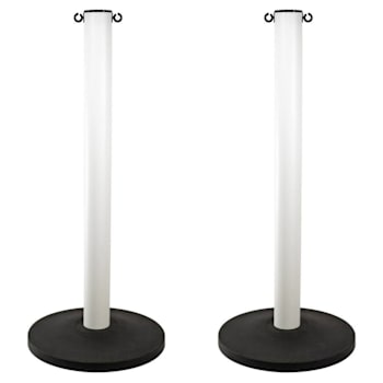 Mr. Chain White 3" Hd Industrial Stanchion Package Of 2