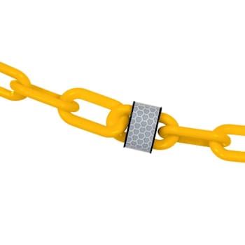 Mr. Chain 2" X 100 Traffic Yellow Reflective Plastic Safety Chain
