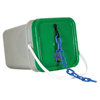 Image for Mr. Chain 2" X 160 Blue Biodegradable Plastic Safety Chain - Pail from HD Supply