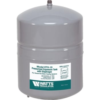 Watts 2.1 Gallon 1/2" Npt Connection Non-Potable Water Expansion Tank