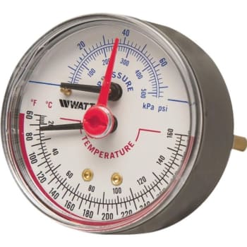 Image for Watts 1/2" Lead Free Pressure Temp Gauge 0 To 50 PSI from HD Supply