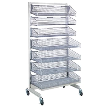 Quantum Storage Systems Wall System With Dividers And Label Holders, 48" X 74"