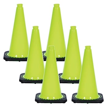 Mr. Chain 18" Safety Green Traffic Cones Package Of 6