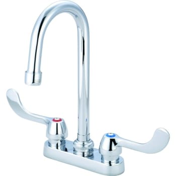 Central Brass® Bar/Laundry Faucet, 1.5 GPM, 6.25" Spout, 4" Center, Polished Chrome