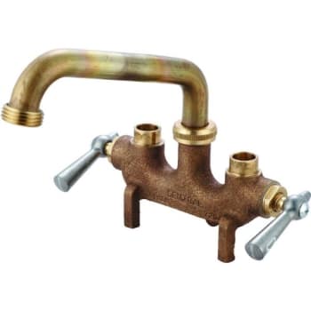 Image for Central Brass® Laundry Faucet, 3.5" Center w/ Hose End Adapter, 2 Handles from HD Supply