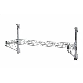 Quantum Storage Systems Single Wine Cantilever, 1 Shelf, 14" X 14" X 48", Chrome