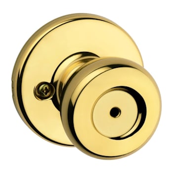 Kwikset Tylo Polished Brass Bed/Bath Privacy Door Knob Contractor Pack, Case Of 6