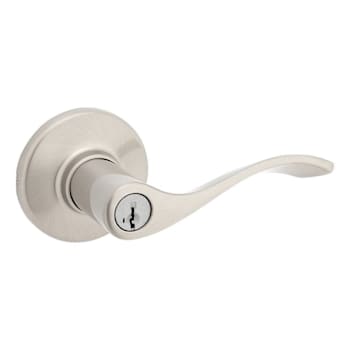 Kwikset Balboa Satin Nickel Keyed Alike Entry Door Lever Contractor Pack With Smartkey Security, Case Of 6
