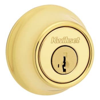 Kwikset 660 Series Polished Brass Keyed Alike Single Cylinder Deadbolt With Smartkey Security Contractor Pack, Case Of 6