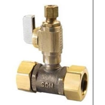 Sioux Chief 7/8 In. Compression X 1/4 In. Add-A-Line Full Slip Valve Brass Tee