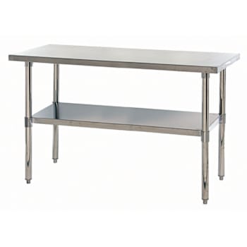 Quantum Storage Systems Stainless Steel Table With Undershelf, 24" X 60" X 34"
