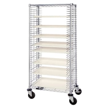 Image for Quantum Storage Systems Conductive Wire Side Load Tray Cart, 18" X 30" X 69" from HD Supply