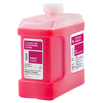 Ecolab 73 Disinfecting Acid Bathroom Cleaner 1.9l Case Of 2