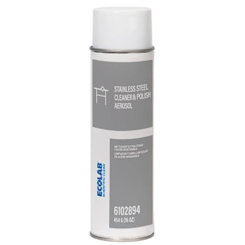 Ecolab Stainless Steel Cleaner & Polish Aerosol 6-16 Fl Oz