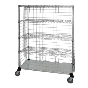 Image for Quantum Storage Systems Enclosure Wire Cart With 5 Shelves, 24" X 48" X 80" from HD Supply