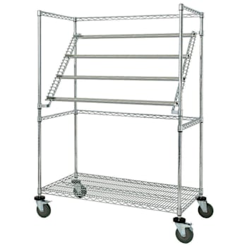Image for Quantum Storage Systems Cascading Sterile Wrap Cart, Chrome, 24" X 48" X 69" from HD Supply